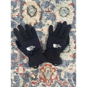 The North Face Etip Gloves Kids Medium Black Touchscreen Winter EUC